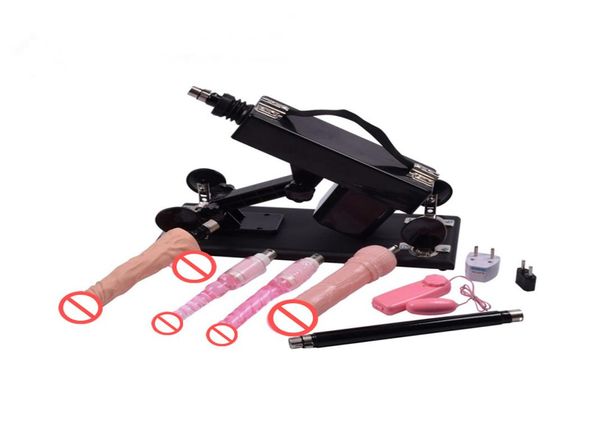 Pistola automatica per macchine del sesso con molti accessori per dildo Macchina per rapporti sessuali Robot Sex Machine Masturbatore femminile retrattile da 6 cm7268940