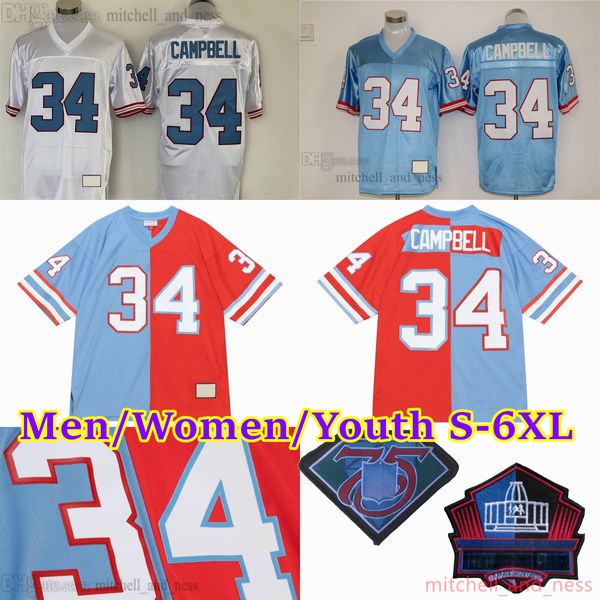 Benutzerdefinierte S-6XL 1999 Classic Vintage Football 34 Earl Campbell Jersey Throwback Stitch 1 Warren Moon 9 Steve McNair 27 EDDIE GEORGE 78 Cuyley Culp 10 Vince Young Trikots