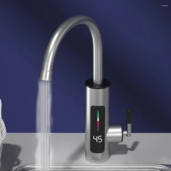 Torneiras de cozinha Elétrica Aquecedor de água Torneira 3000W Rotação de 360 graus Tankless LCD Digital para banheiro