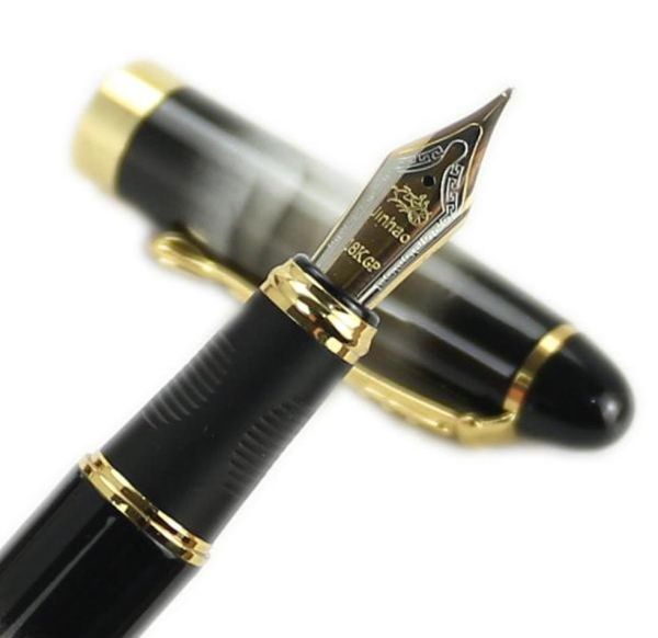 Перьевые ручки Jinhao X450 Pen 18KGP 07 мм, широкий наконечник без пенала, школьные канцелярские принадлежности, 21 стиль, серый, мраморный и золотой7151136
