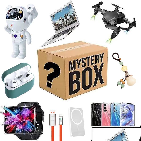 Mystery Box Headsets Wundertüte Es gibt eine Chance, Mobiltelefonkameras Drohnen Spielekonsole Smart Watch Kopfhörer Mystery Boxes Elektronik-Kopfhörertasche zu öffnen