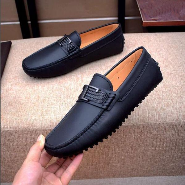 Herren-Loafer aus echtem Leder, Slip-on-Schuhe mit flachem Absatz, für Hochzeiten, Business-Kleid-Fahrerschuhe, luxuriös