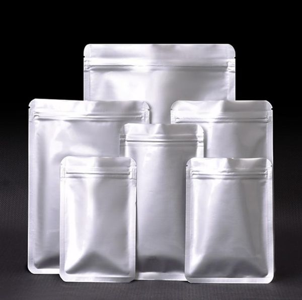 Fondo piatto spesso foglio di alluminio con cerniera sacchetto di imballaggio richiudibile caffè in polvere snack cioccolato tè carne regali chiusura con zip Pouc2839813