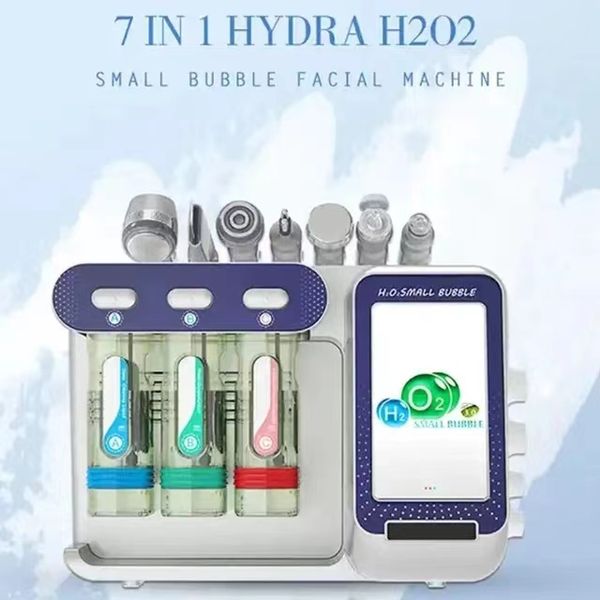 7 in 1 kleine Blase Hydra Maschine Wasser Sauerstoff Jet Peel Gesichtshautreinigung Hydra Dermabrasion Ausrüstung