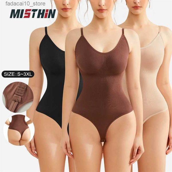 Cintura barriga shaper misthin shapewear tangas cintura mulheres bodysuit barriga plana espartilho emagrecimento sem costura tanque superior bunda levantamento q240110