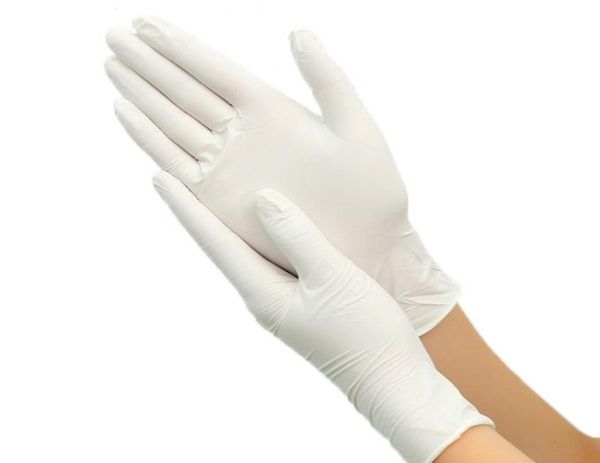 100 Uds guantes de látex desechables blancos antideslizantes productos de limpieza del hogar protectores de látex de goma de laboratorio 1733482