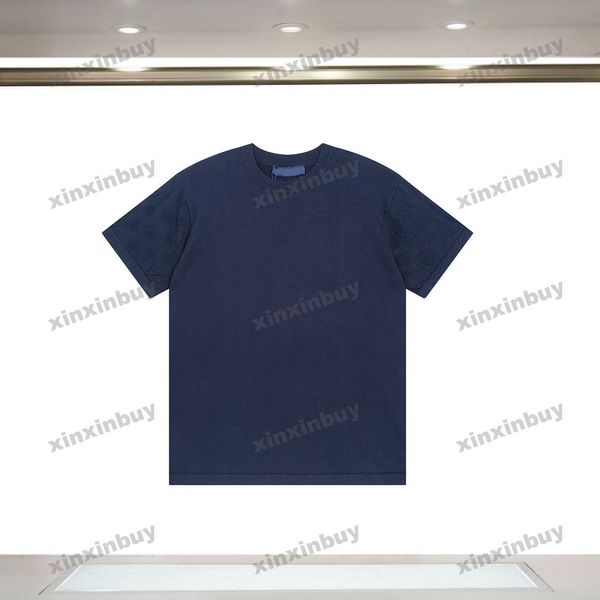Xinxinbuy 2024 Herren Designer T-Shirt Arm Jacquard Ärmel Buchstaben 1854 Damen Schwarz Weiß Grau Blau Rot XS-XL