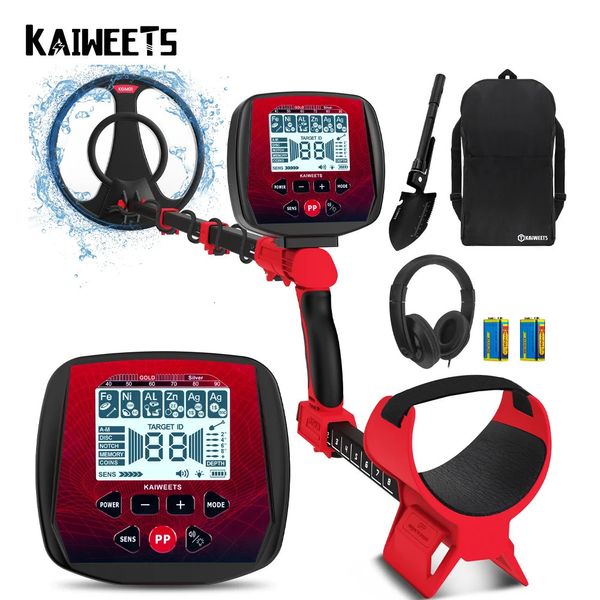 Detector de metais subterrâneo detector de ouro à prova d' água busca bobina caçador de tesouros lcd detectando localizador de metais de alta precisão 240109