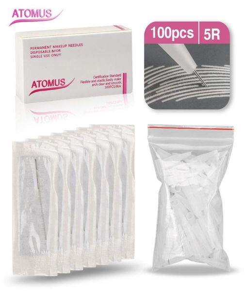 100 adet tek kullanımlık sterilize profesyonel dövme iğneleri 5r ve 100pcs dövme iğnesi ipuçları 5r uzunluğunda nipeller kaps8146961