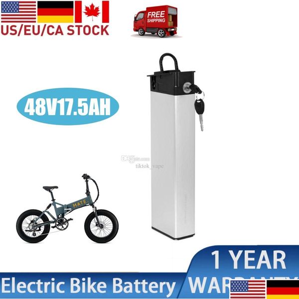 Piller Mate X Değiştirme Ebike Pil 48V 17AH 17.5AH Elektrikli Katlanır Bisiklet Li-Ion Akku E-Bisiklet Batayı 500W 750W Motor Damlası OT6Hz