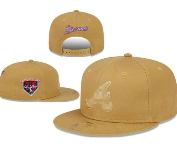 2024 Moda Beyzbol Güneş Kapakları Braves Şampiyonlar Dünya Serisi Erkekler İçin Tüm Takımlar Kadın Futbol Şapkaları Snapback Strapback Hip Hop Spor Şapkası Karışımı Sipariş