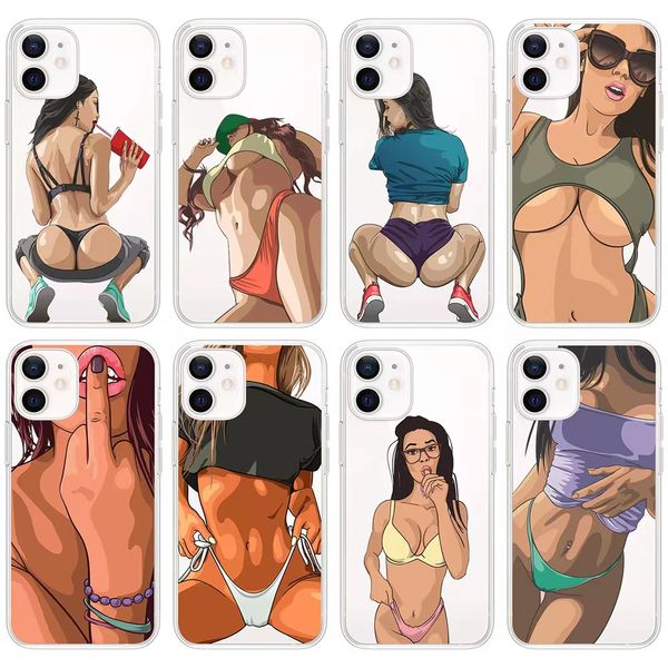 Für iPhone15 Handyschale Europäische und amerikanische Sexy Beauty Bikini Softshell neues Apple 14 13 12 Pro