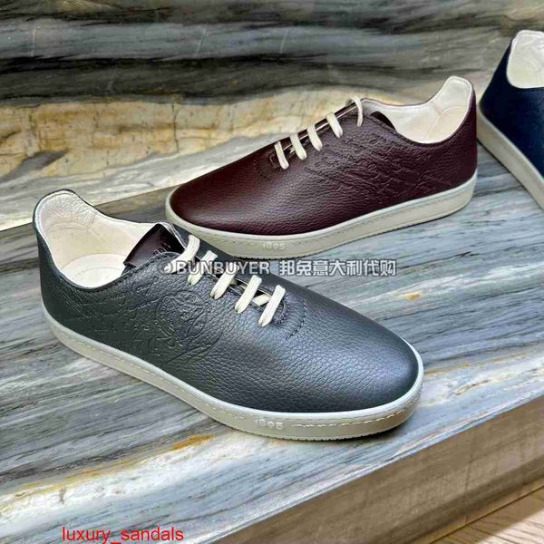 Playoff tênis de couro berluti sapatos casuais masculinos berluti 23 outono/inverno eden couro de cervo macio oxford sapatos casuais esportes sapatos masculinos hby4