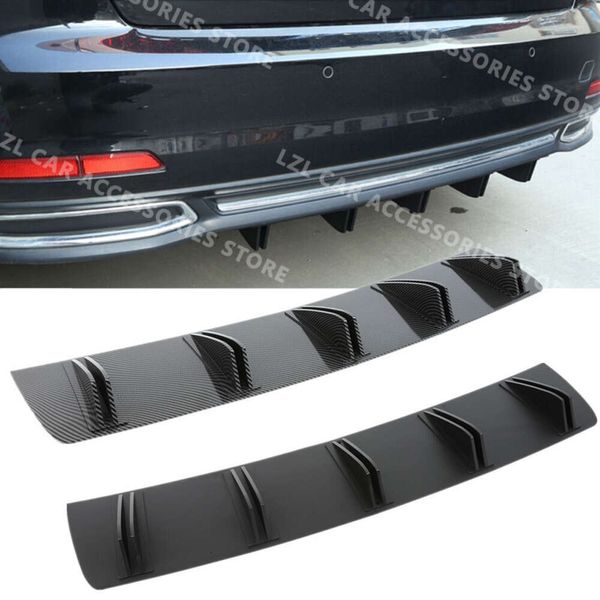 Yeni 10 Fins Arka Köpekçi Şasi Fin Stili Kavisli Tampon Dudak Difüzör Audi A3 A4 A5 A6 Spoiler Universal Araba Arka Tampon Dudak 2 PCS