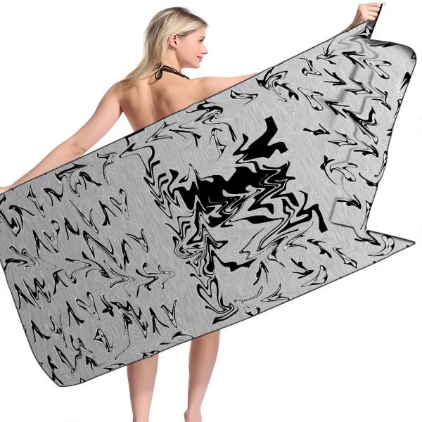 Toalha de praia de verão 160x80cm moda carta impressa flor velha mulher casa toalha microfibra menina longo toalhas de banho presente