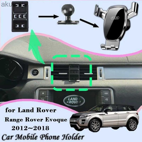 Cep Telefon Montajları Tutucular Araba Cep Telefonu Tutucu Land Rover Range Rover Evoque L538 ~ 2018 GPS Hava Havalandırma Braketi Yerçekimi Destek Stand Aksesuarları YQ240110