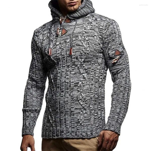 Herren Hoodies Kapuzenpullover Pullover Langarm Fiber Comfort Stretch Pullover Herbst Winter Slim Fit Strickoberteil Herrenbekleidung