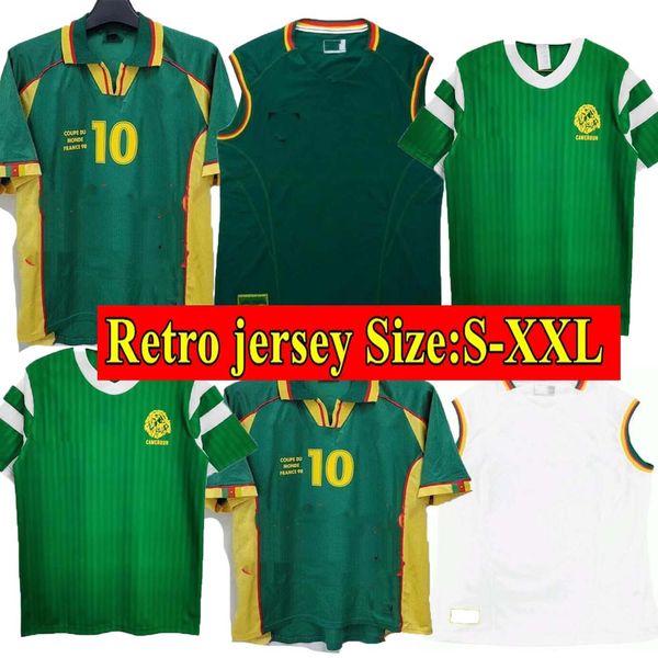 Retro Man Cameroon 1990 1994 Milla Tataw Futbol Formaları Vintage Futbol Gömlek Klasik Kiti