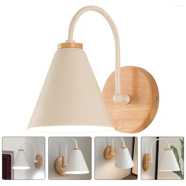 Настенный светильник, деревянный светильник, декор крыльца, простой стиль, освещение прохода, украшение дома, белый цвет