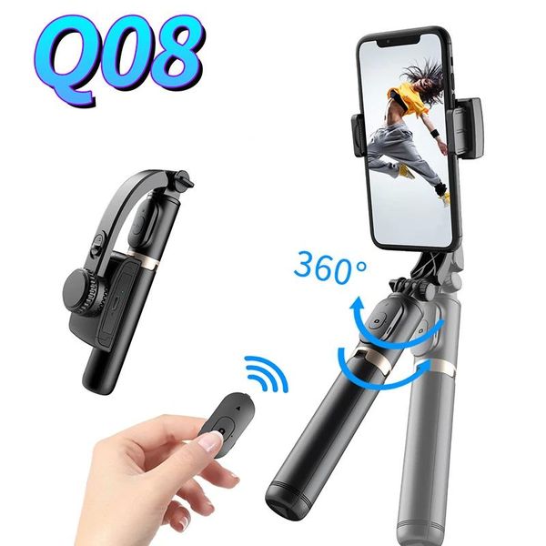 Tripés Kaiqisj Handheld Eliminar Shake Gimbal Stabilizer para Phone Action Camera Selfie Stick Tripé para Smartphone GoPro Vlog Record