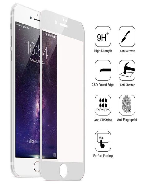 Pellicola protettiva morbida in vetro temperato 3D HD per iPhone 5 5c 5s 6 plus 6s Protezione schermo in fibra di carbonio a copertura totale Epacket9066008