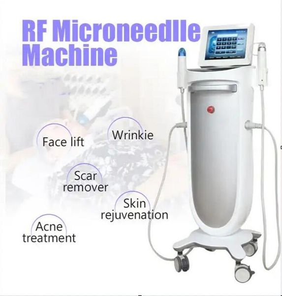 Uso de salão de beleza 2 em 1 Máquina de microagulha RF fracionária Pigmento Cicatriz Acne Remoção de rugas Remoção de estiramento RF Microagulhamento face lifting Rejuvenescimento da pele Máquina de beleza