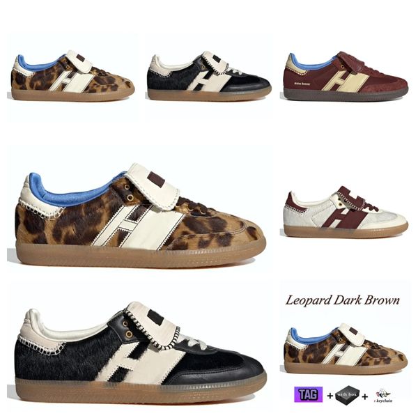 Designer braune und gelbe Boardschuhe Wales Bonner Leopardenmuster Herren- und Damen-Retro-Freizeitschuhe moralische Trainingsschuhe