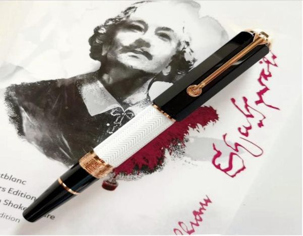 Promotion RollerBall Pen Great Writer William Shakespeare M Gel Pen Office Metal Writing Smooth mit Seriennummer 683690007358028