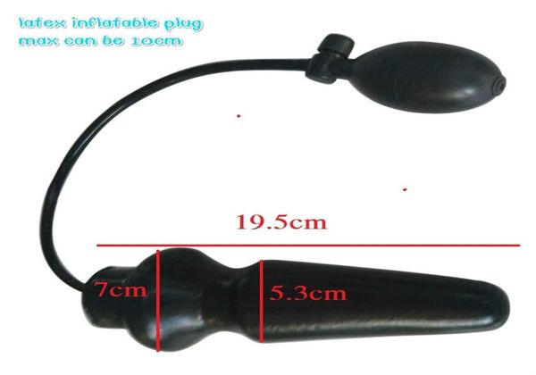 gonfiabile anale espandibile butt plug giocattolo in lattice per coppia giochi per adulti giocattoli sessuali C181123012223617