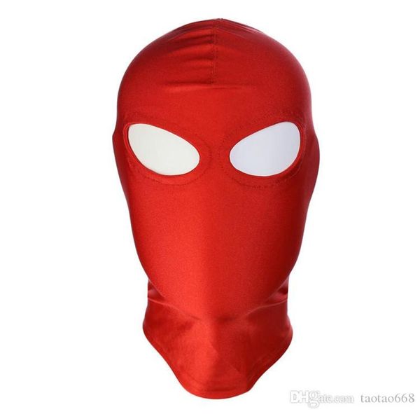 Neuankömmlinge Erwachsene Spiele Fetisch Hood Maske BDSM Bondage Black Spandex Mask Sex Toys für Paare 6 Spezifikationen auf wählen 1560843