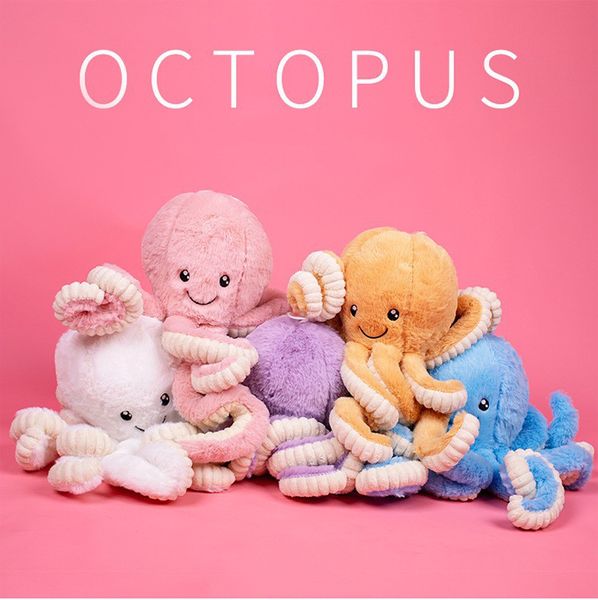 Oktopus-Kuscheltiere, Oktopus-Plüschpuppe, Spielspielzeug für Kinder, Mädchen, Jungen, Erwachsene, Geburtstag, Weihnachten, Geschenk, 59,9 cm, 5 Farben