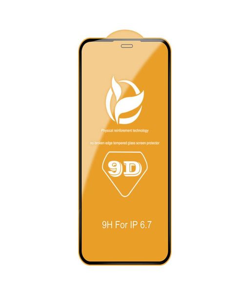 9D Edgeedge Полное покрытие из закаленного стекла Защитная пленка для экрана телефона для iPhone 13 12 11 Pro Max XS XR X 6 7 8 Plus Big ARC High5252147