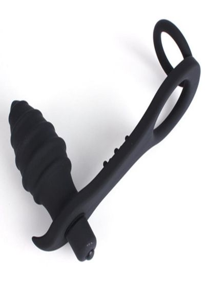 Massaggio della prostata Anello del pene maschile Vibratori 10 Velocità Vibrazione Butt Plug anale Anello del rubinetto Vibratore anale Spruzzo di ritardo del sesso Sesso adulto7217868