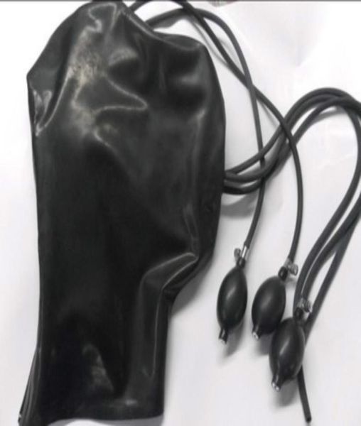 Aufblasbare Latex-Haubenmaske mit vollem Gesicht für Männer und Frauen, Sexspielzeug für Paare, Bdsm-Sex, Spiele für Erwachsene, Bdsm-Maske, Bdsm-Bondage, Y19052906112253