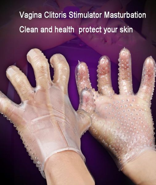 Massage Weiche Handschuhe Masturbation Spike Spots Handschuhe Für Unisex Finger Sex Spielzeug Für Paare Männlicher Masturbator EroticToy Sex Werkzeug für 3377219