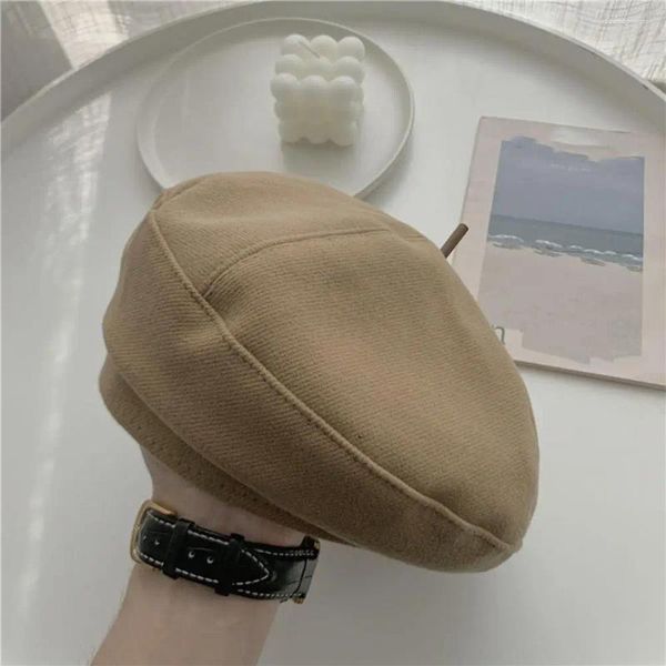 Berets Baumwollbaskenmütze im Vintage-Stil im französischen Stil, achteckige Mütze, weiche, warme, atmungsaktive Damen-Winter-Malermütze für einen stilvollen Komfort