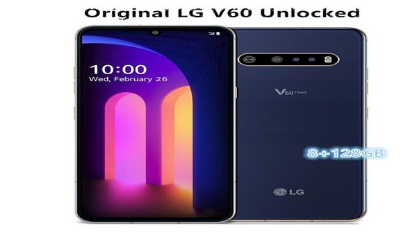 LG V60 ThinQ 5G V600 68 -дюймовый Octacore 8 ГБ ОЗУ 128 ГБ ПЗУ телефоны 64 -мегапиксельная тройная камера 1 Сим