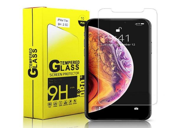 Protezione dello schermo per iPhone 11 Pro Max X Xr Xx 8 7 Plus Pellicole per cellulari in vetro temperato per LG Stylo 5 Moto E67084113