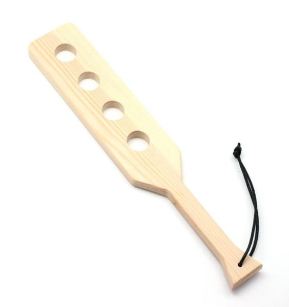 38 cm Löcher Ausschnitt Holz Paddel Bambus Spanking Paddel Erwachsene Sex Spielzeug Flogger Paare spiel CX2007182699302