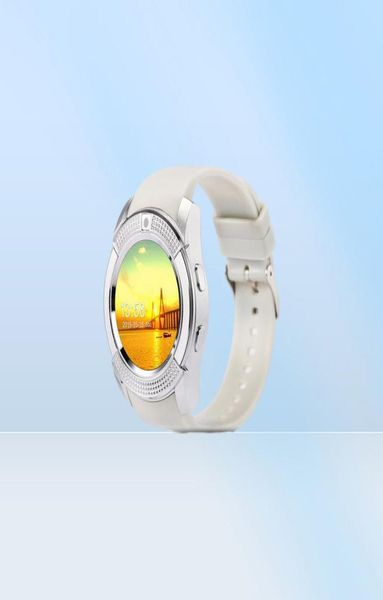 V8 GPS Smart Watch Bluetooth Touch Screen Orologio da polso intelligente con fotocamera Slot per scheda SIM Bracciale intelligente impermeabile per IOS Android iPh7403563