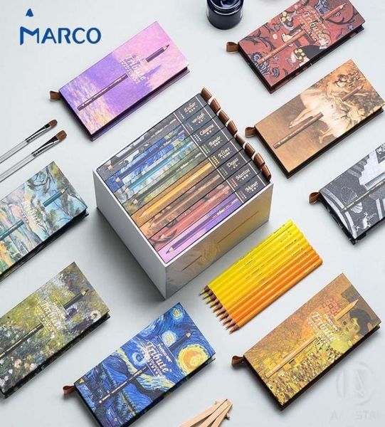 Marco MASTER COLLECTION 80 цветов Роскошный подарок Профессиональное масло для изобразительного искусства Andstal Набор цветных карандашей для рисования Цветные карандаши Y22669236