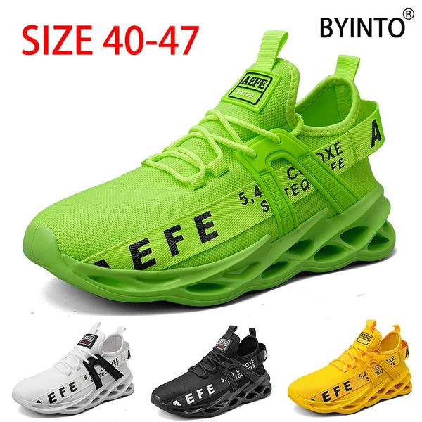 Big Size 4047 Uomo Scarpe sportive da tennis Super leggero Traspirante Mesh Calzino Sneakers Verde Giallo Lama Scarpe da ginnastica maschili Tenis Masculino 240109