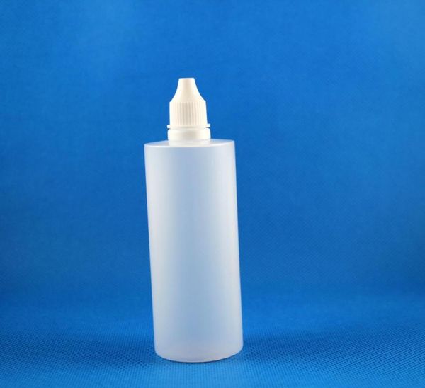 Bottiglie contagocce in plastica LDPE da 120 ml con tappi a prova di manomissione Suggerimenti Thief Safe Vapor Vape hanno capezzoli spessi 100 pezzi Lotto1788479