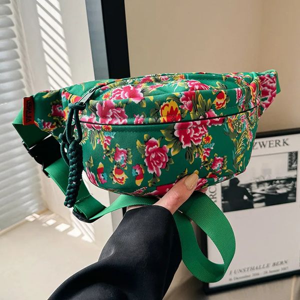 Kadınlarda göğüs çantaları Çin tarzı kadın göğüs çantası büyük kapasiteli bel çantası tasarımcısı bel paketleri kadın çantası için fany paketi 240110