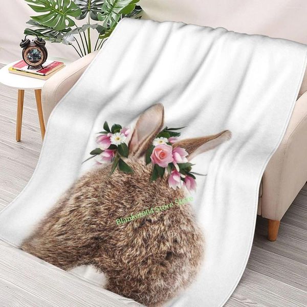 Cobertores cauda bebê com flor coroa animais arte impressão por synplus lance cobertor impresso quarto decorativo