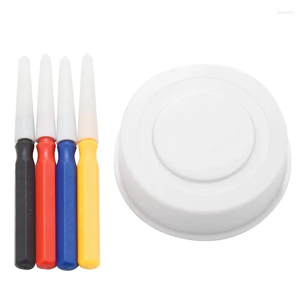 Kit di riparazione per orologi Set di oliatori Strumento per orologiaio 1 Coppa dell'olio 4 Penne per kit di diverse dimensioni