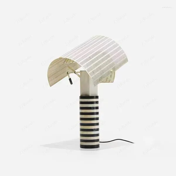 Lâmpadas de mesa criativa lâmpada quarto cabeceira nórdica sala de estar exposição modelo infantil zebra listras artísticas