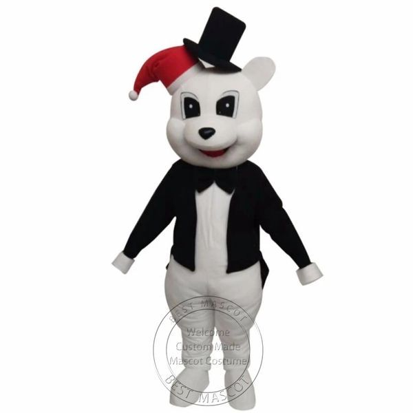 Halloween super bonito natal urso branco mascote traje para festa personagem dos desenhos animados mascote venda frete grátis suporte personalização