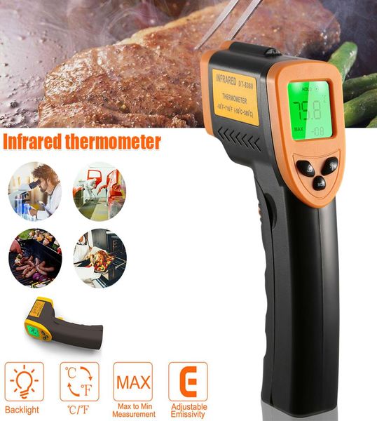 Termometro a infrarossi Casa domestica 50C360C 58F680F Pistola di temperatura Termometri a infrarossi senza contatto Tester di temperatura Meter4557642