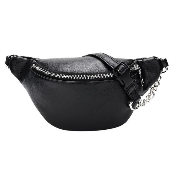 Moda feminina cintura sólida fanny pacote senhora couro do plutônio férias dinheiro cinto carteira bum saco de viagem bolsa de telefone estilo 240110